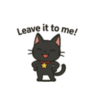黒猫くーちゃんの日常 英語版（個別スタンプ：21）
