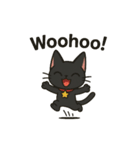 黒猫くーちゃんの日常 英語版（個別スタンプ：22）