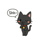 黒猫くーちゃんの日常 英語版（個別スタンプ：23）