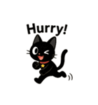 黒猫くーちゃんの日常 英語版（個別スタンプ：24）