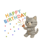 お誕生日を全力で祝う猫ちゃんたち（個別スタンプ：11）
