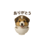 お茶碗犬 おちゃわんわん コリー（個別スタンプ：18）