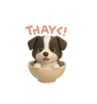 お茶碗犬 おちゃわんわん コリー（個別スタンプ：37）