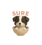 お茶碗犬 おちゃわんわん コリー（個別スタンプ：40）