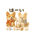 ふわふわコーギーの冬スタンプ（個別スタンプ：6）