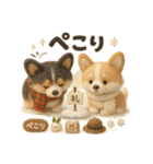ふわふわコーギーの冬スタンプ（個別スタンプ：13）