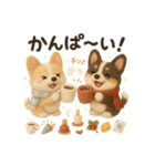 ふわふわコーギーの冬スタンプ（個別スタンプ：22）