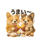ふわふわコーギーの冬スタンプ（個別スタンプ：33）