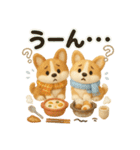 ふわふわコーギーの冬スタンプ（個別スタンプ：34）