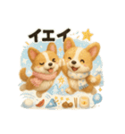 ふわふわコーギーの冬スタンプ（個別スタンプ：37）