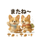 ふわふわコーギーの冬スタンプ（個別スタンプ：39）