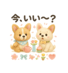 ふわふわコーギーの春スタンプ（個別スタンプ：5）