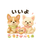 ふわふわコーギーの春スタンプ（個別スタンプ：8）