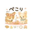 ふわふわコーギーの春スタンプ（個別スタンプ：13）