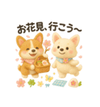 ふわふわコーギーの春スタンプ（個別スタンプ：20）