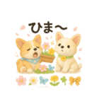 ふわふわコーギーの春スタンプ（個別スタンプ：23）