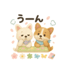 ふわふわコーギーの春スタンプ（個別スタンプ：34）