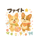 ふわふわコーギーの春スタンプ（個別スタンプ：35）