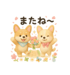 ふわふわコーギーの春スタンプ（個別スタンプ：39）