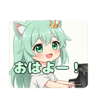 ピアノを弾いている精霊みなみちゃん（個別スタンプ：5）