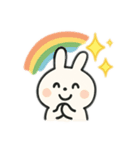 シンプルうさぎの日常会話スタンプ（個別スタンプ：5）