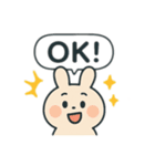 シンプルうさぎの日常会話スタンプ（個別スタンプ：13）