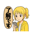 ✨元気いっぱい！パーカー少女スタンプ✨（個別スタンプ：7）
