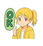 ✨元気いっぱい！パーカー少女スタンプ✨（個別スタンプ：9）