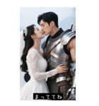 ロパン 北部大空 結婚式 キス（個別スタンプ：13）