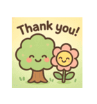 木と花のやさしいスタンプ（個別スタンプ：3）