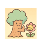 木と花のやさしいスタンプ（個別スタンプ：7）