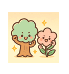 木と花のやさしいスタンプ（個別スタンプ：10）