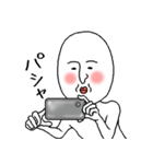 白いおっちゃん (シンプル効果音) 修正版（個別スタンプ：2）