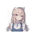擬人化シリーズですが？モフ耳さんver.（個別スタンプ：1）