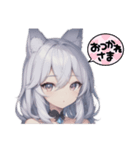 擬人化シリーズですが？モフ耳さんver.（個別スタンプ：10）