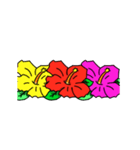 動くハイビスカスの花2（個別スタンプ：12）