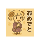 干支童子 未のおまもり帖（個別スタンプ：18）