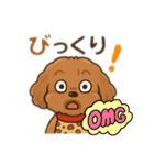 一日中使えるトイプードル基本の会話集（個別スタンプ：7）