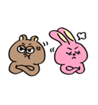 クマチャンとウサギチャン（ケンカ）（個別スタンプ：31）
