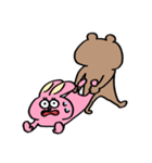 クマチャンとウサギチャン（ケンカ）（個別スタンプ：36）