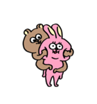 クマチャンとウサギチャン（ケンカ）（個別スタンプ：40）