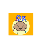 動くフレンドリーなトイプードル（個別スタンプ：1）