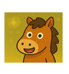 キラキラ優雅なウマ@SFW（個別スタンプ：1）