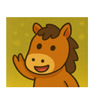 キラキラ優雅なウマ@SFW（個別スタンプ：3）