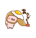 動く♡ブタとエビフライ＆エビ天ぷら。（個別スタンプ：5）