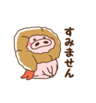 動く♡ブタとエビフライ＆エビ天ぷら。（個別スタンプ：6）