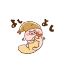 動く♡ブタとエビフライ＆エビ天ぷら。（個別スタンプ：19）