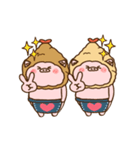 動く♡ブタとエビフライ＆エビ天ぷら。（個別スタンプ：23）