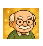 キラキラ渋めなおじいさん@SFW（個別スタンプ：1）