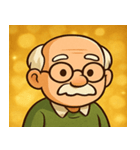 キラキラ渋めなおじいさん@SFW（個別スタンプ：2）